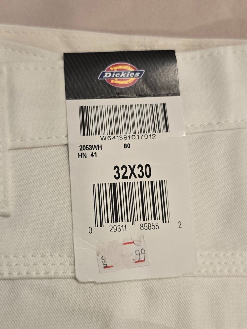 Dickies Double Knee Painter Pants White 32x30 New with Defect